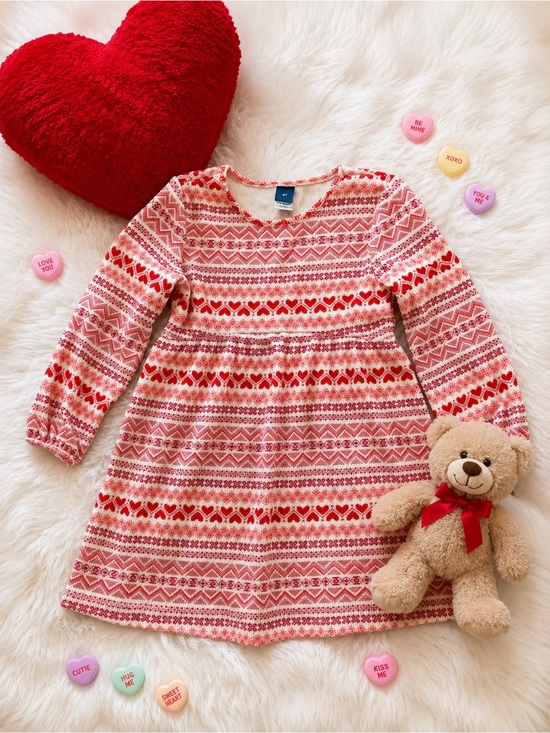 Old Navy | Dresses | Old Navy Toddler Girls Fair Isle Heart Sweater ...